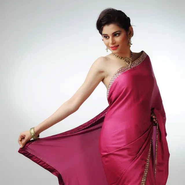 Fuchsia Party Saree