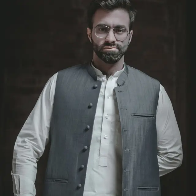Grey Textured Nehru Jacket — S