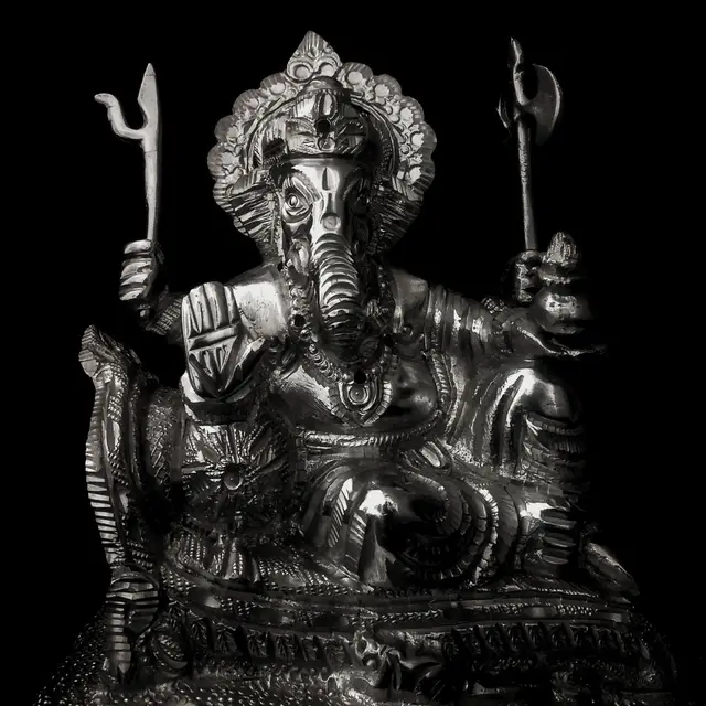 Silver Lakshmi-Ganesh Coin — 10 g