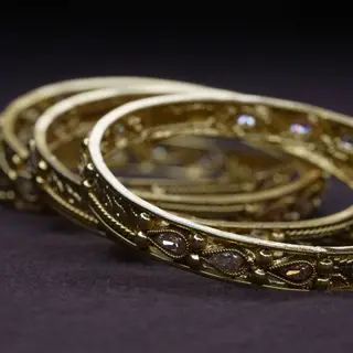 Plain Gold Bangles (pair)