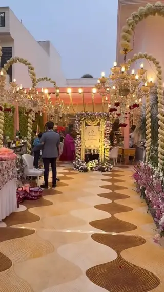 Flower Walkway Entry